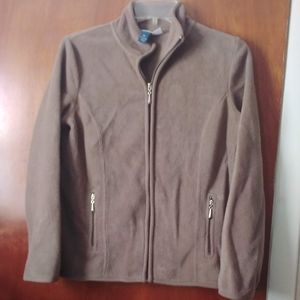 Karen Scott Sport Brown Fleece Jacket PP